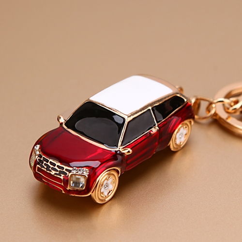 韩国创意礼品可爱水钻电单车汽车钥匙扣女包挂件钥匙链水晶小饰品